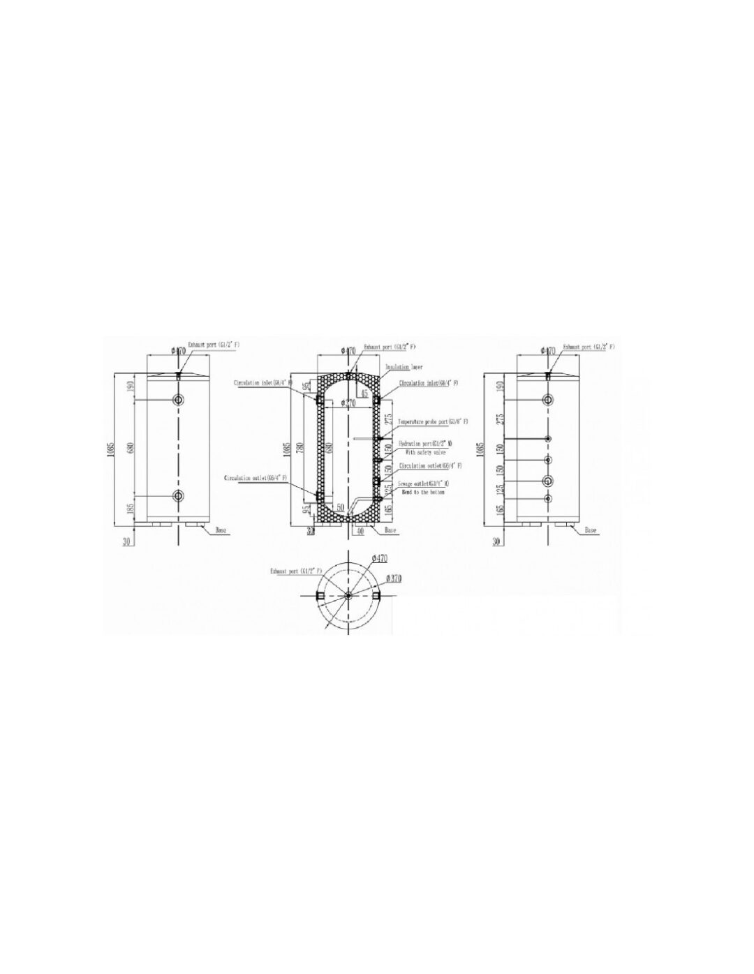 Ballon Tampon 100L inox avec appoint 1.5kw